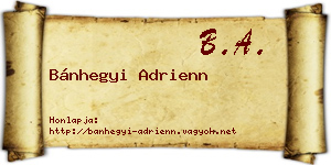 Bánhegyi Adrienn névjegykártya
